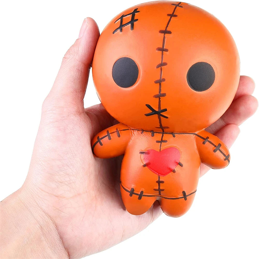 Voodoo Doll Squishy Toy Slow Rising Stress Relief Doll Cute Halloween Squeeze Toy Soft Squishies for Kids & Adults
