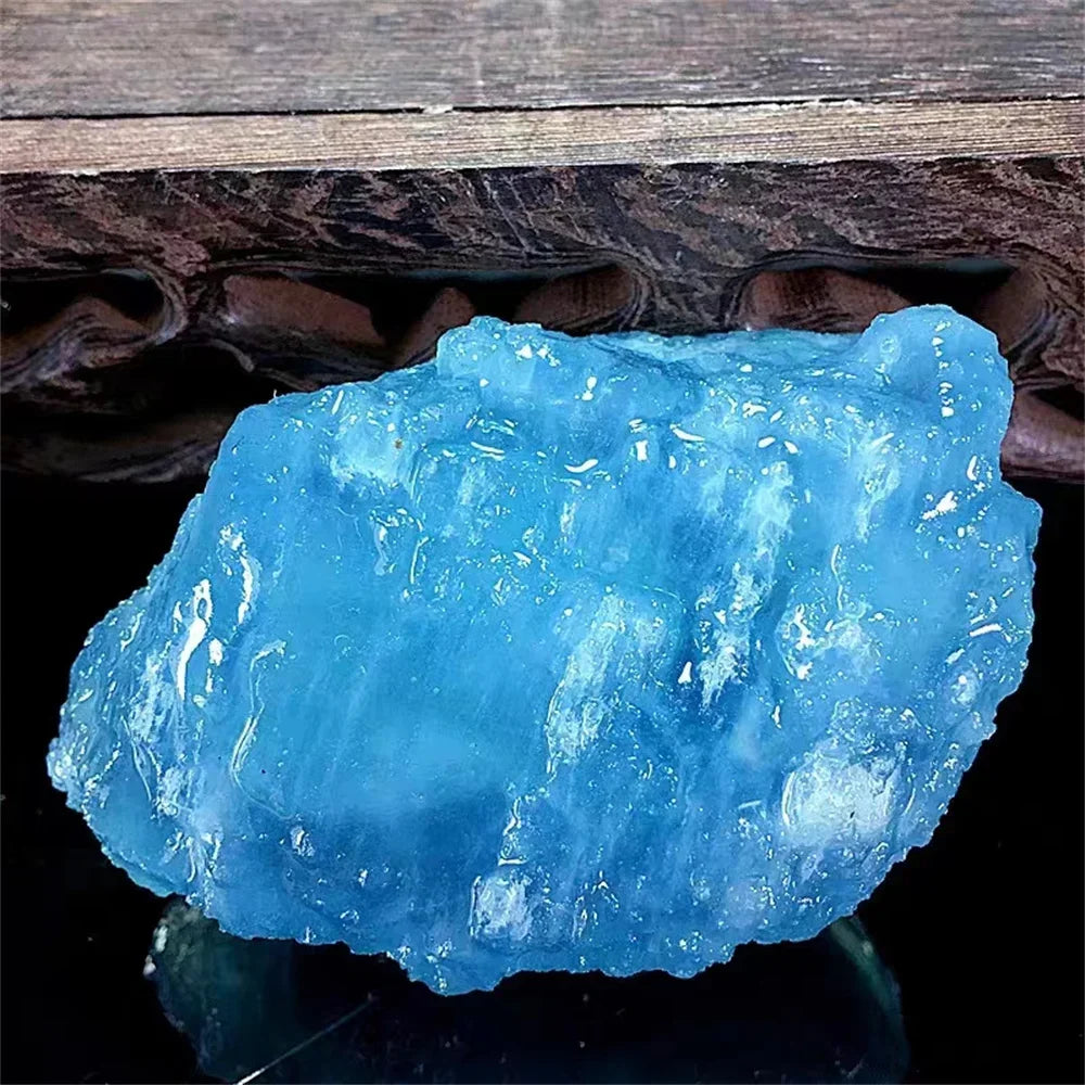 100% Natural Aquamarine, Raw Stone, Natural Aquamarine Crystal, Reiki Healing Wealth Gems,Degaussing Ore