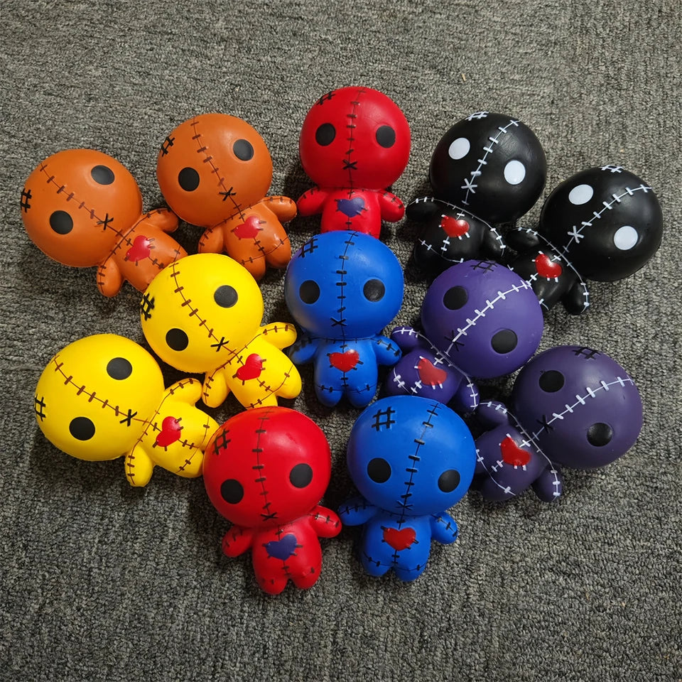 Voodoo Doll Squishy Toy Slow Rising Stress Relief Doll Cute Halloween Squeeze Toy Soft Squishies for Kids & Adults