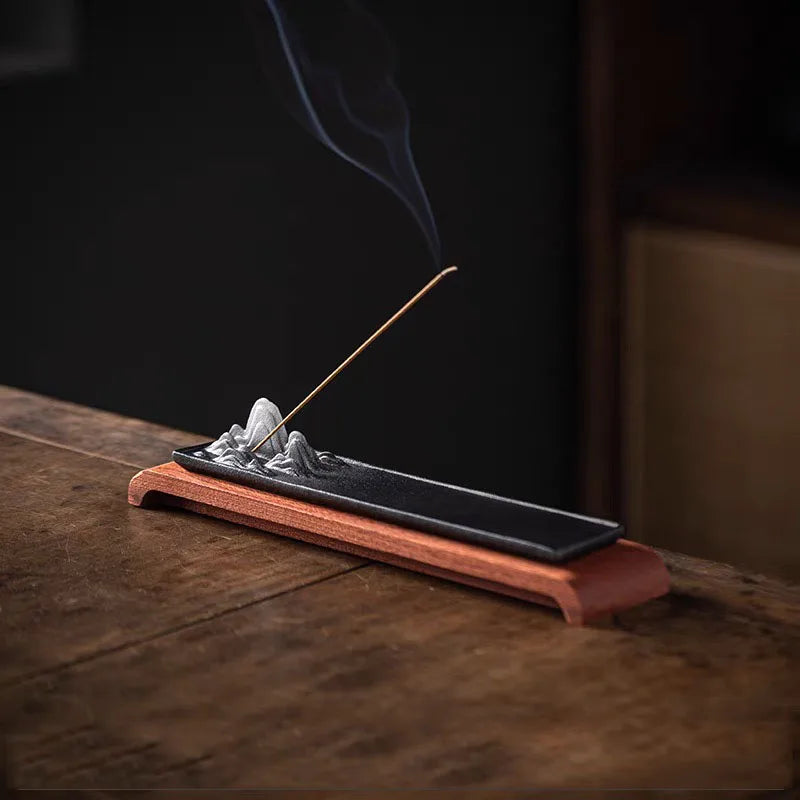 Creative Ceramic Thousand Mile Jiangshan Line Incense Burner, Indoor Bedroom Incense Pedestal, Tea Room Bedroom Decoration