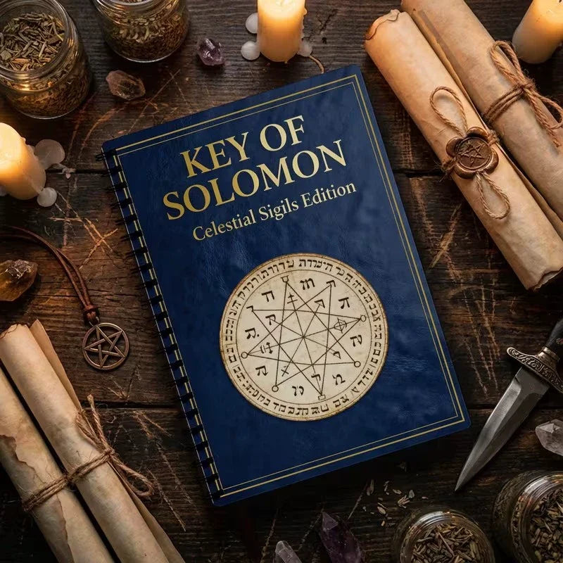 Key of Solomon Celestial Sigils Edition Book - Solomon's Seal Manual for Occult And Esoteric Studies