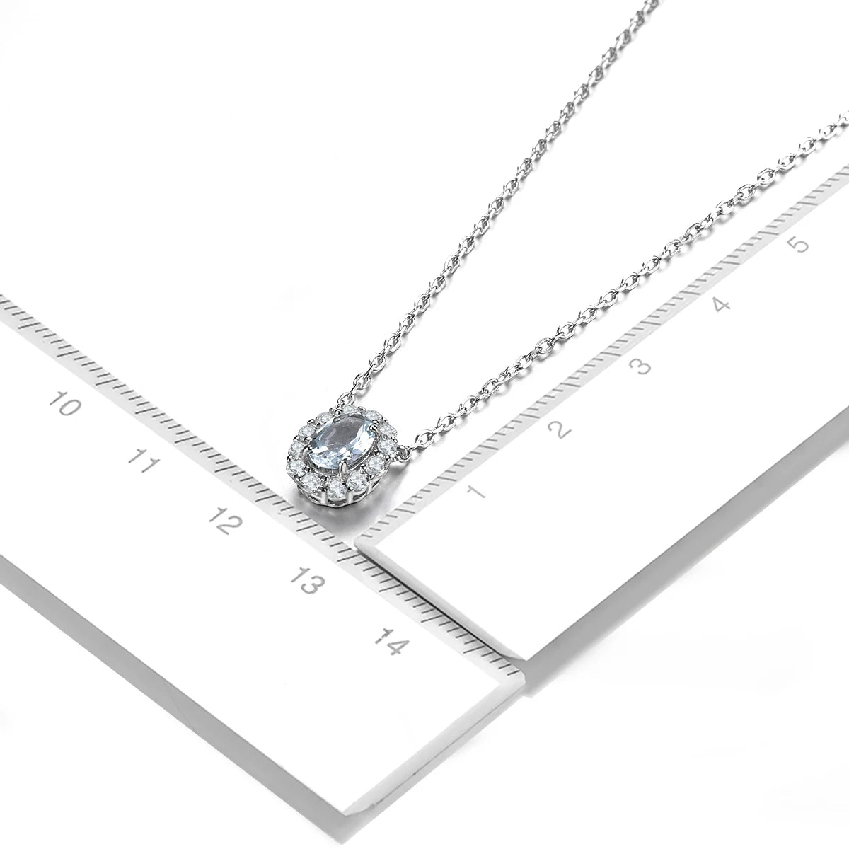 Natural Aquamarine Sterling Silver Pedant Oval Cutting Genuine Gemstone S925 Romantic Fine Jewelrys Daily Style Birthday Gifts