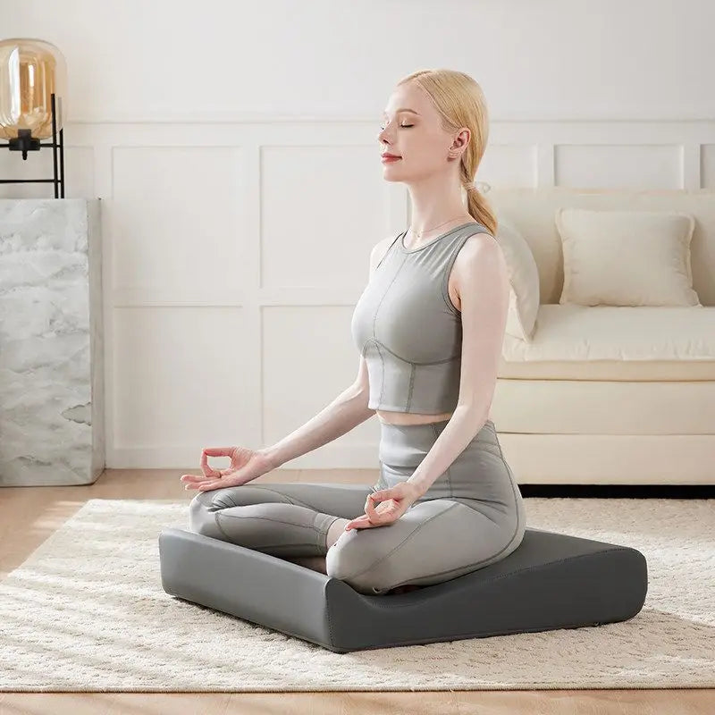 Dark Gray Ergonomic Meditation Cushion Non-Slip Breathable Yoga Seat Pillow for Home Office Practice Adults