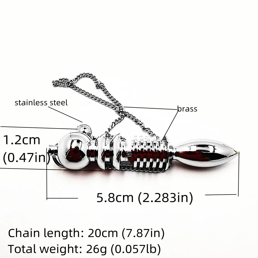 Wholesale, Metal Pendulum For Dowsing Divination Healing Spiritual Wicca Women Men Amulet Screw Shape Pendule Radiestesia Charm