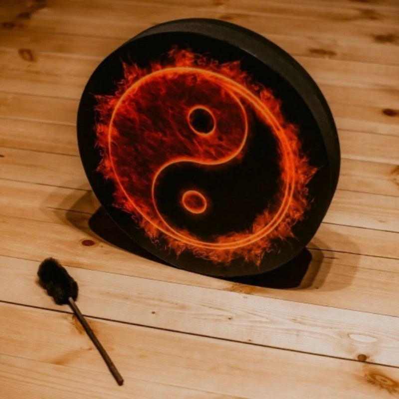 Tree of Life Shaman Drum Yoga Sound Healing Tambourines with Stick Adult Meditation Hand Drums Percussion Musical Instruments