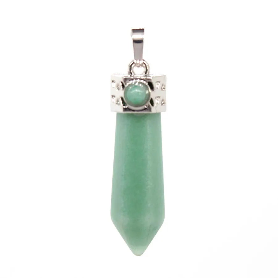 Natural Healing Amethyst Crystal Hexagonal Stone Pendants For Women Necklace DIY Rose Quartz Lapis Lazuli Agate Pendant Jewelry