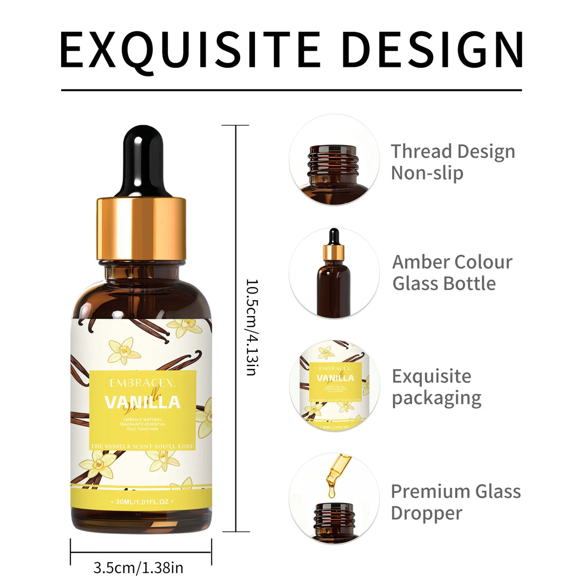 30ml Vanilla Fragrance Oils For Diffusers Candles Making Gift To Friends Warm Scent Humidifier
