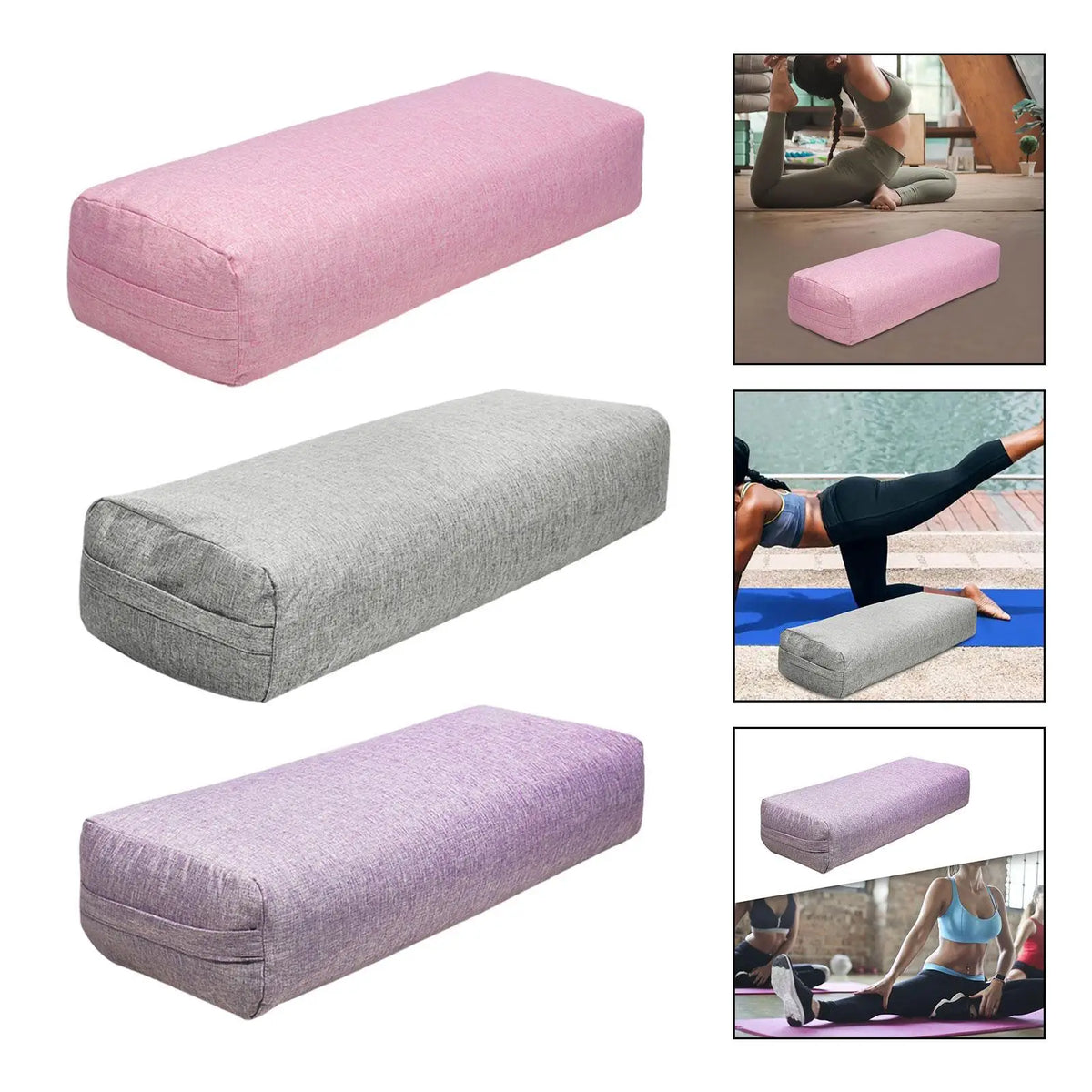 Skin Friendly Sponge Yoga Bolster Pillow for Rest Sleep and Office Washable Support Block for Yoga Accessories