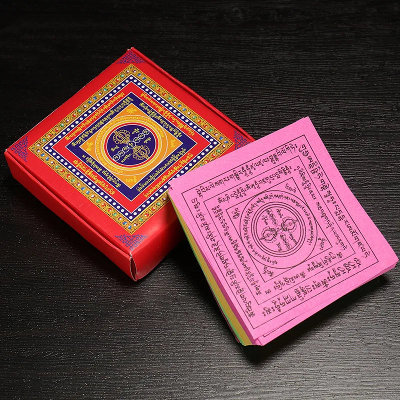 Traditional Folk Ritual Burning Paper Printed Mantra Pattern 280 Sheets Per Bundle Outdoor Incense Ceremony Supply