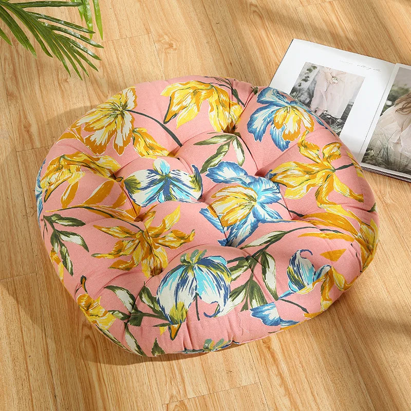 Round Floor Cushion Pillow Thickened Tatami Yoga Mat for Meditation Machine Washable Seat Cushion Office Sleeping Mat