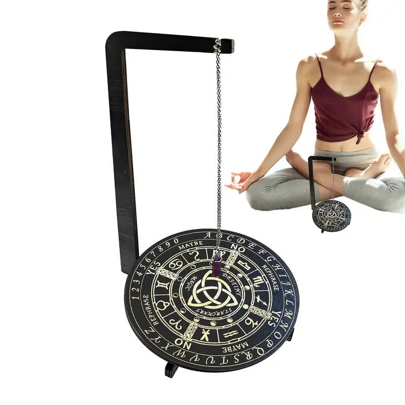 Wood Pendulum Display Stand Jewelry Crystal Display Shelf Stand Dowsing Planchette Board For Bedroom Living Room Yoga Meditation