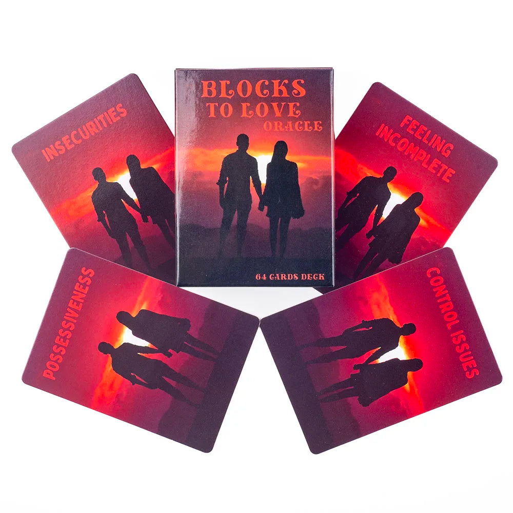 Blocks to Love Oracle 64 Cards Tarot for Soulmate and Romantic Relationships 8.3x6.3cm Board Game for Insightful Connections