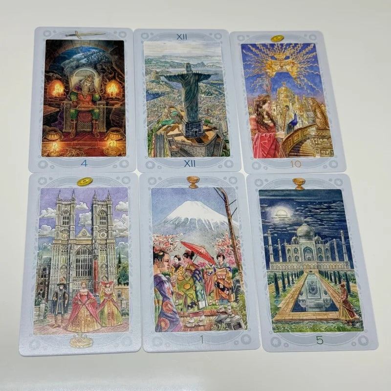 ТАРО СВЯЩЕННЫХ МЕСТ Russian Version Tarot Deck 78 Cards Family Gathering Divination Game Cards