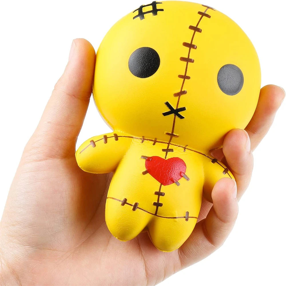 Voodoo Doll Squishy Toy Slow Rising Stress Relief Doll Cute Halloween Squeeze Toy Soft Squishies for Kids & Adults