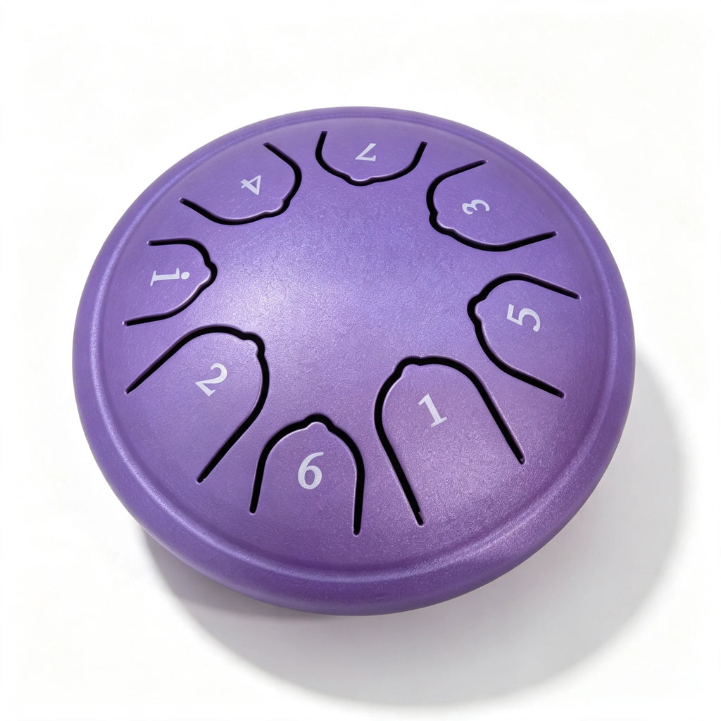 Miwayer 8 Tone 4.5 Inch Steel Tongue Drum Mini Handpan with Mallets Portable Meditation Percussion Instrument