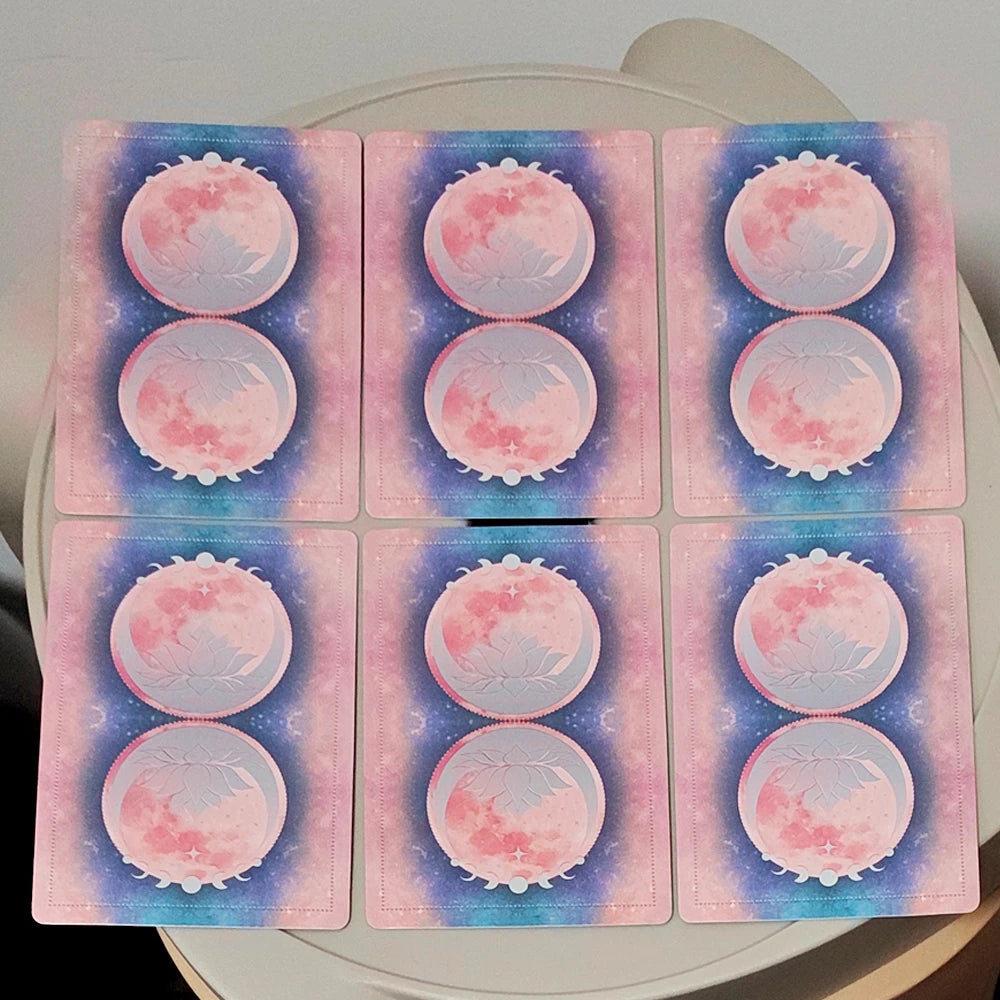Lunar Magic Oracle Deck 40 Moon Cards 10.5*7.5cm Double-embossed, Moon Phases, Goddesses, Sacred Animals, Plants Spiritual Gift