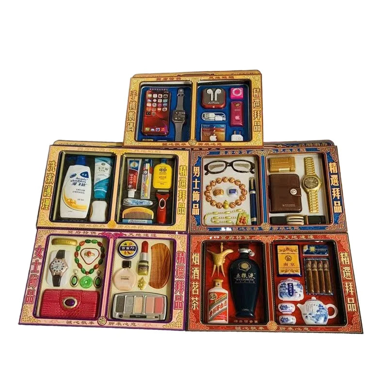 Traditional Folk Ritual Decor Set Altar Ornaments for Memorial Festival Ceremony