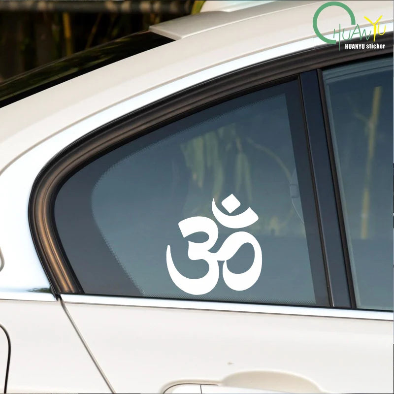 Removable Yoga Om Symbol Vinyl Sticker for Laptop, Car, Cup, andHome Decor -Meditation and Namaste Decals DlY Decoration