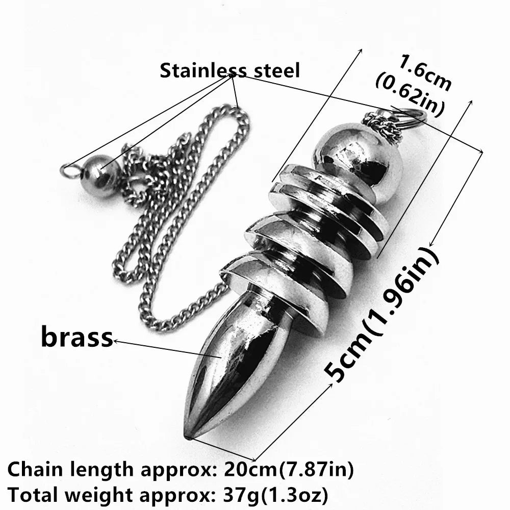 Wholesale, Metal Pendulum For Dowsing Divination Healing Spiritual Wicca Women Men Amulet Screw Shape Pendule Radiestesia Charm