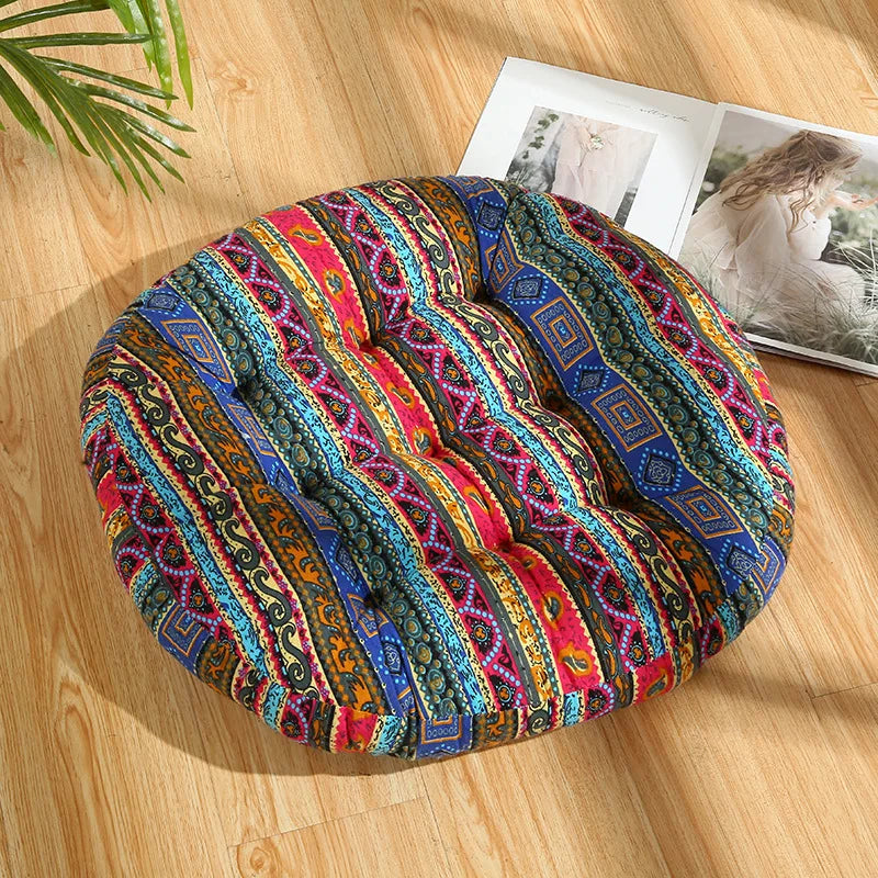 Round Floor Cushion Pillow Thickened Tatami Yoga Mat for Meditation Machine Washable Seat Cushion Office Sleeping Mat