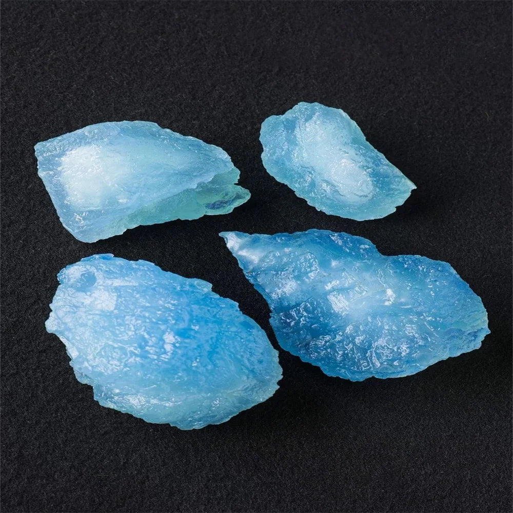 Natural Crystal Aquamarine Raw Stone Quartz Rock Collectible Mineral Specimen Healing Rough Gemstone Home Room Decoration