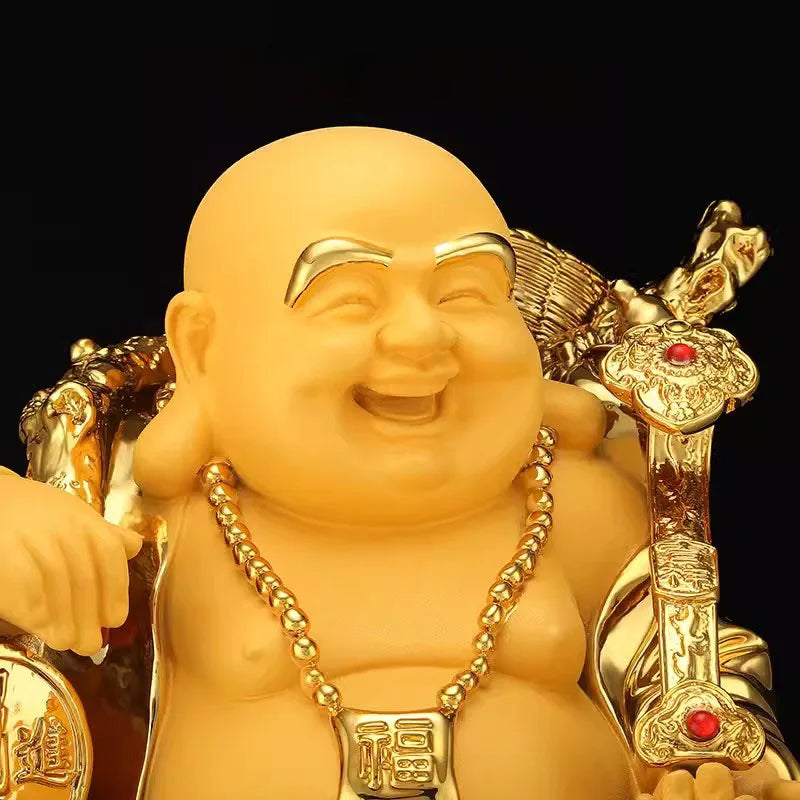 Resin Maitreya Buddha Statue, Big Belly Changing Buddha Statue, Home Living Room, Housewarming Lucky Craft Gifts