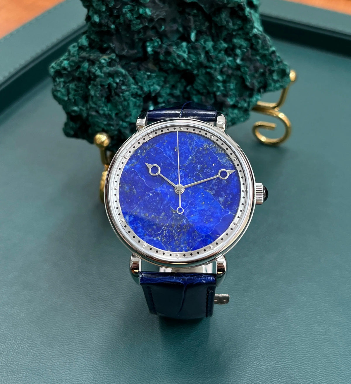 Automatic Mechanical Watch Men's S2488HUASUO Watch Natural Lapis Lazuli Limited Edition Waterproof