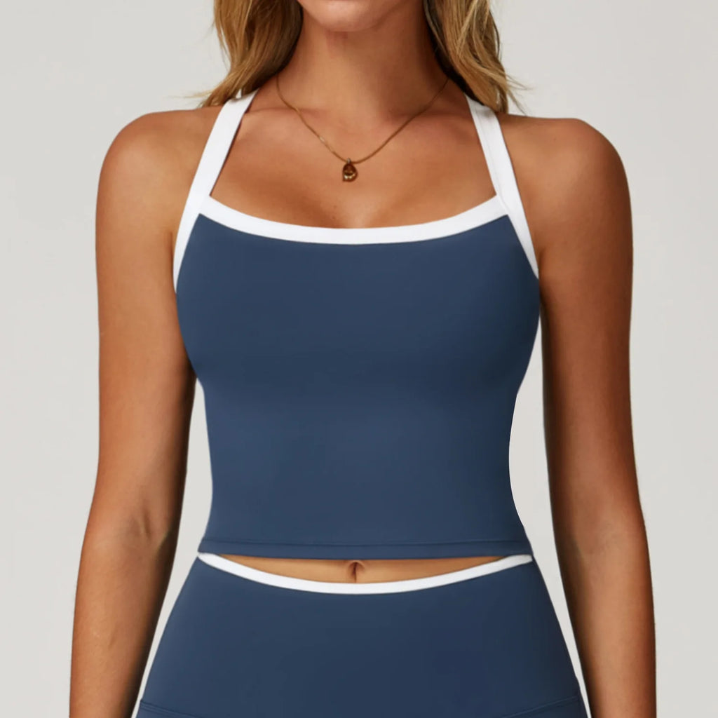 BIANHUI Yoga Vest Sportswear Woman Gym Color-Block Hollow-Out Beautiful Back Fitness Outdoor Wear Running Sports Yoga Clothes