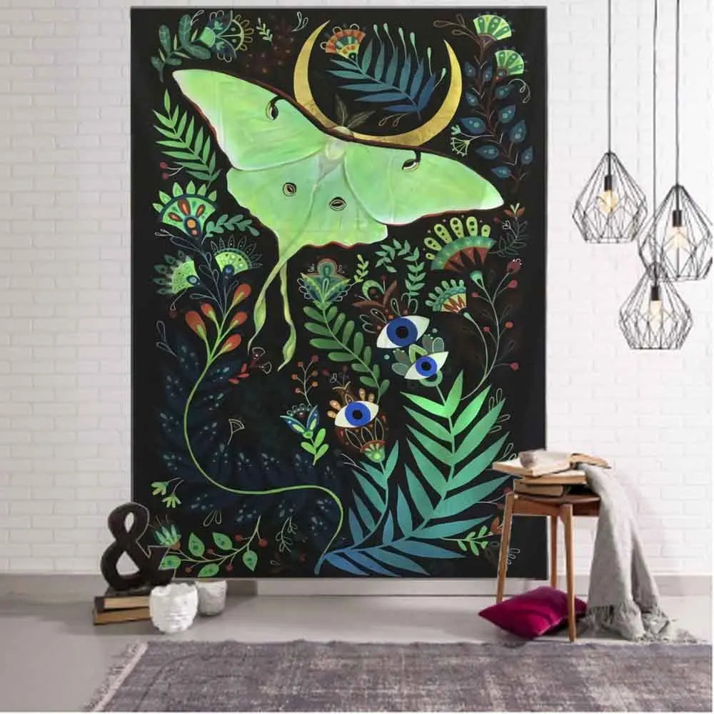Tapestry Wall Hanging Chakra Psychedelic Art Animal Bohemian Hippie Witchcraft Living Room Bedroom Wall Decoration Yoga Mat