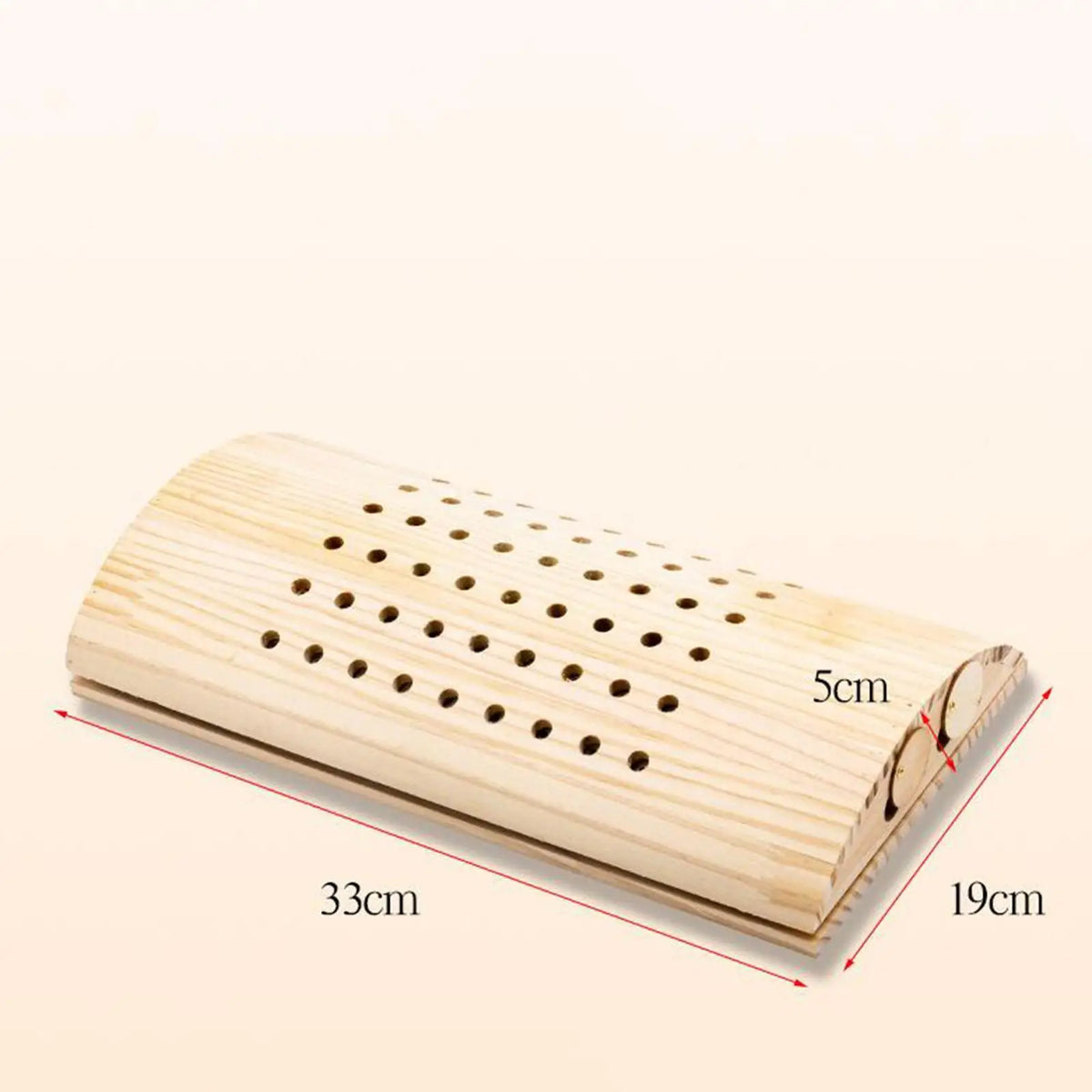 Wood Neck Pillow Traditional Design Comfortable Backrest Cushion for Sauna Flight Yoga Chair