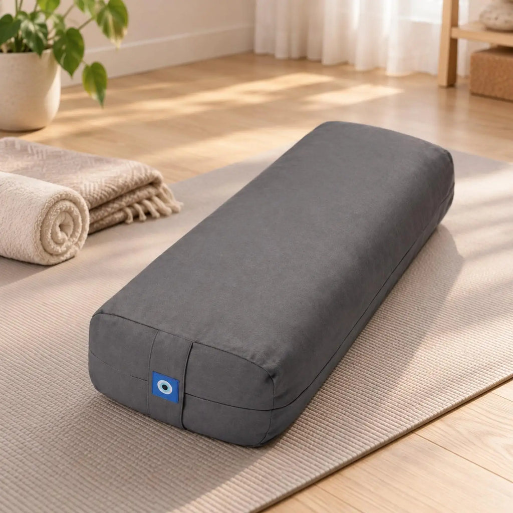 Yoga Bolster Pillow Cotton Rectangular Cushion for Relaxation Exercise Support for Neck Reclining Restorative Fitness Gear