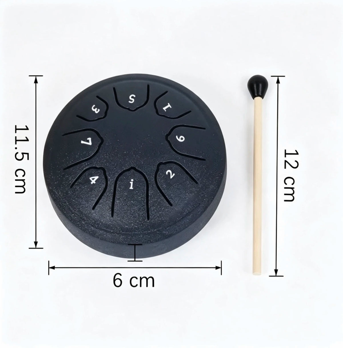 Miwayer 8 Tone 4.5 Inch Steel Tongue Drum Mini Handpan with Mallets Portable Meditation Percussion Instrument