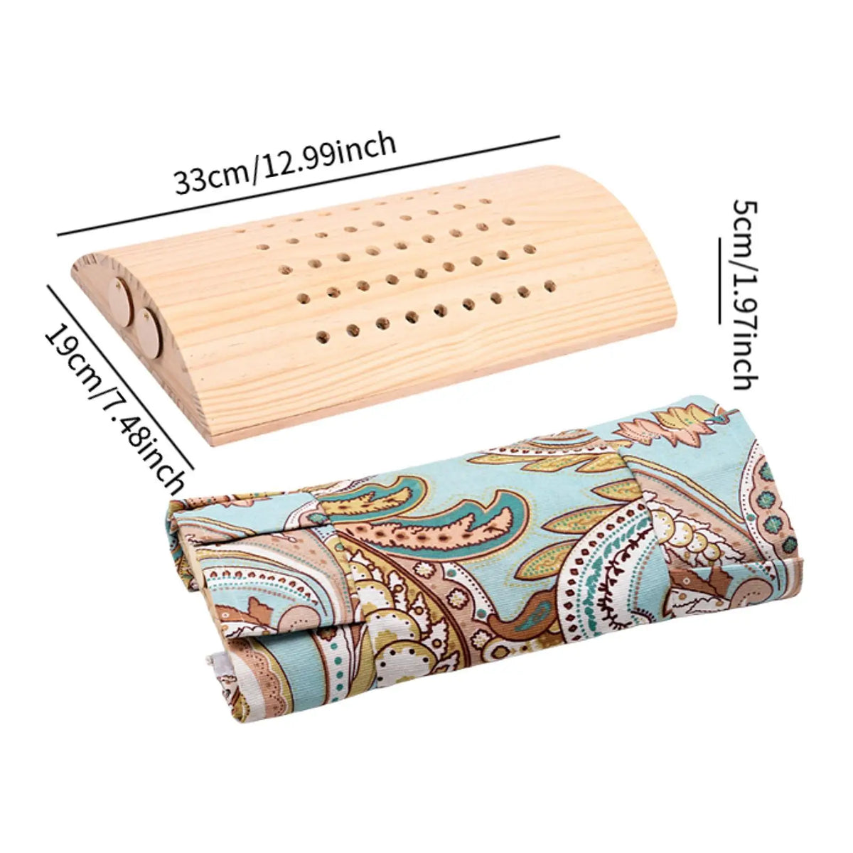Wood Neck Pillow Traditional Design Comfortable Backrest Cushion for Sauna Flight Yoga Chair