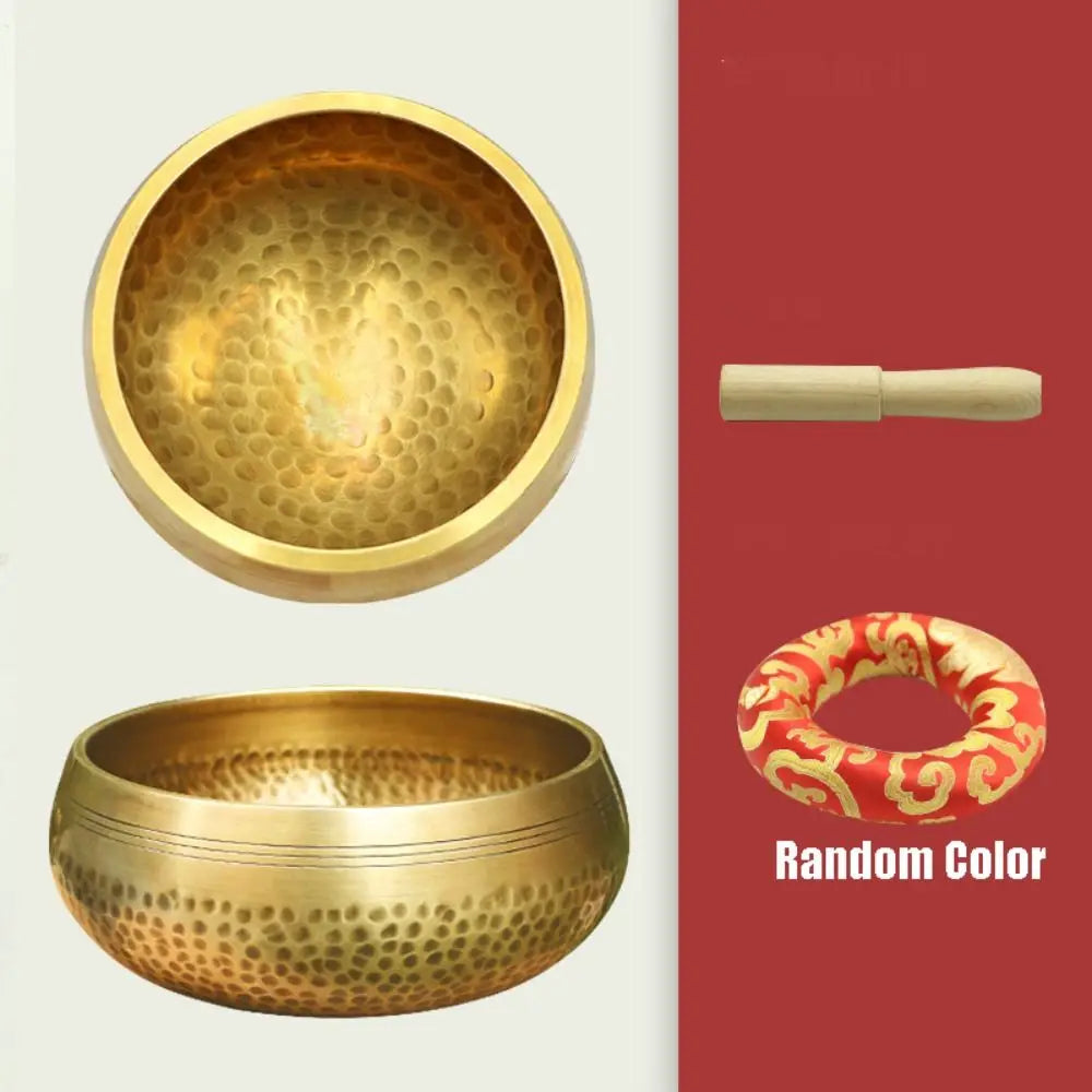 Nepal Tibetan Singing Bowl Set Buddha Soft Cushion Meditation Chanting Bowl Release Stress Multi-size Tibet Buddha Sound Bowl