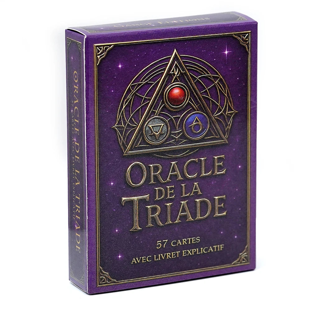 Triad Oracle Deck Mystical Divination Cards with Guidebook Ancient Eye Symbol Tarot Style Spiritual Reading Fortune Telling Medi