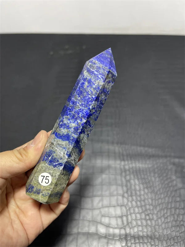 High Quality Natural Crystal Crafts Lapis Lazuli Point 15-20cm large Lapis healing Crystal Big Tower for decoration