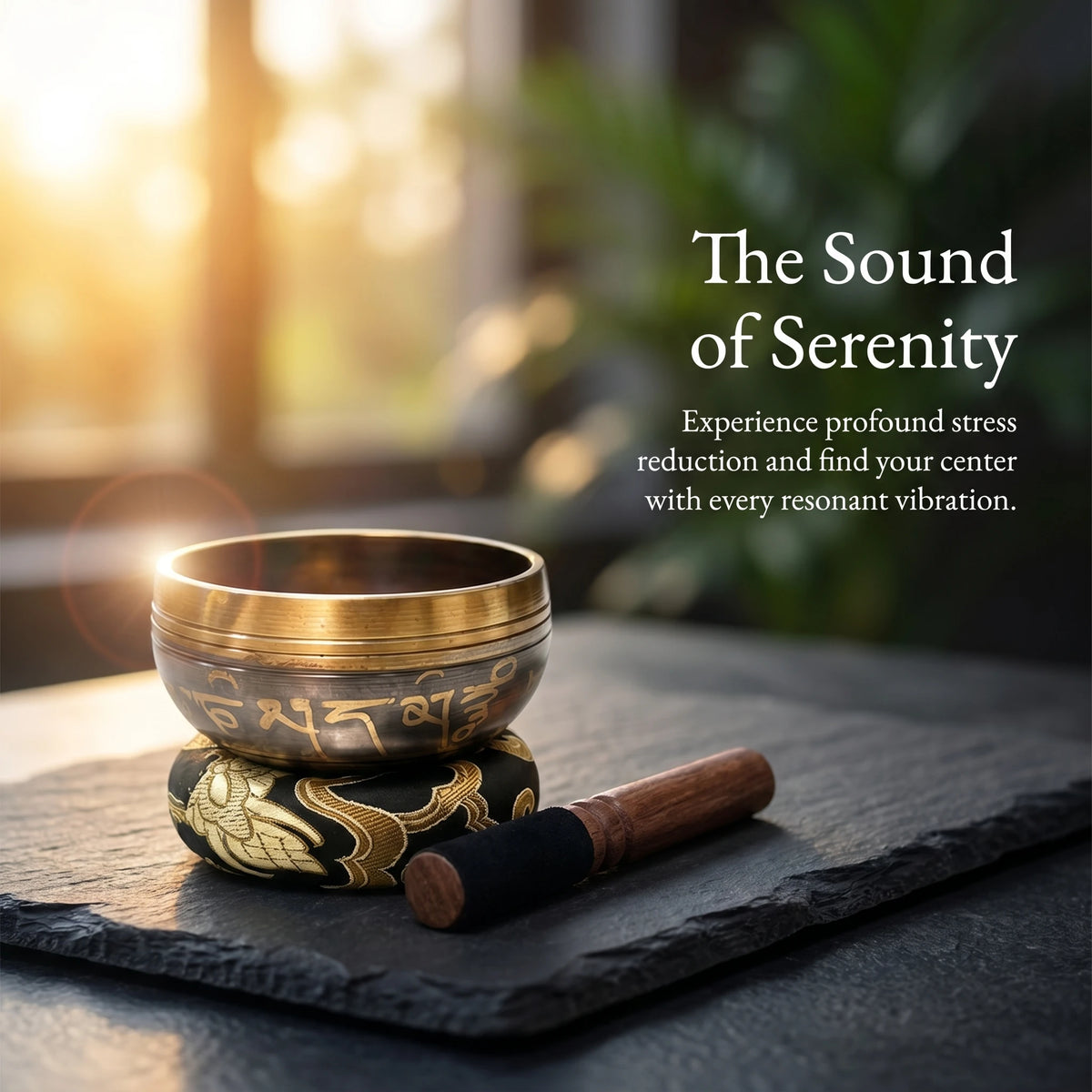 Miwayer Lotus Tibetan Singing Bowl Set, Unique Gift for Meditation Yoga Relaxation & Chakra Healing