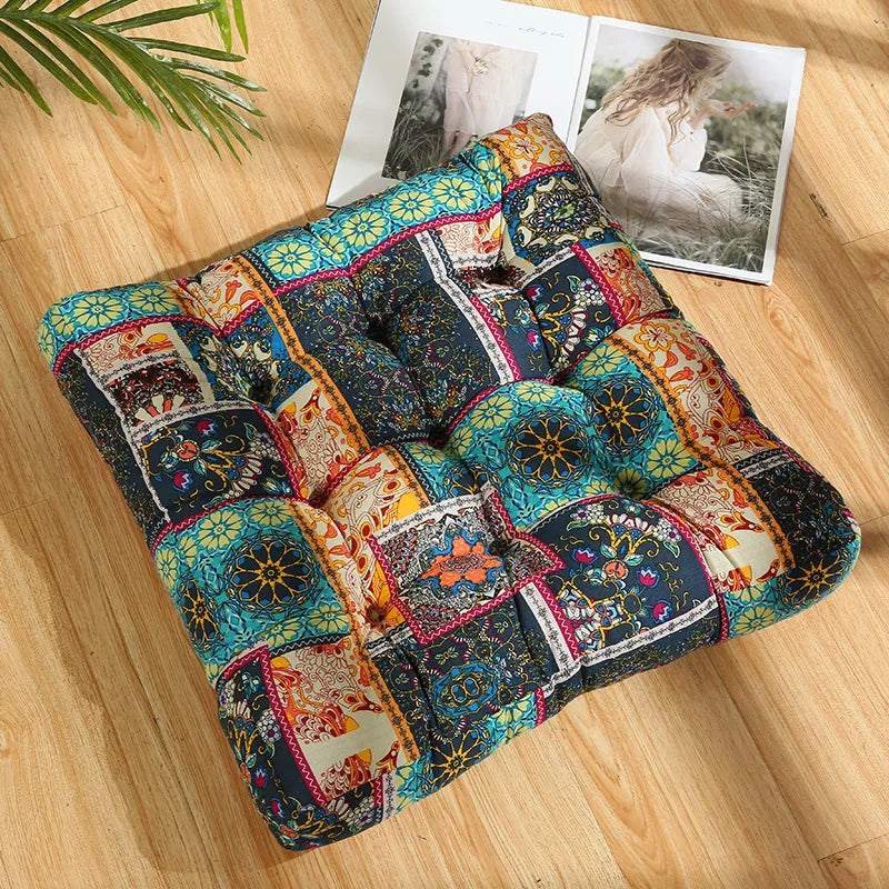 Round Floor Cushion Pillow Thickened Tatami Yoga Mat for Meditation Machine Washable Seat Cushion Office Sleeping Mat