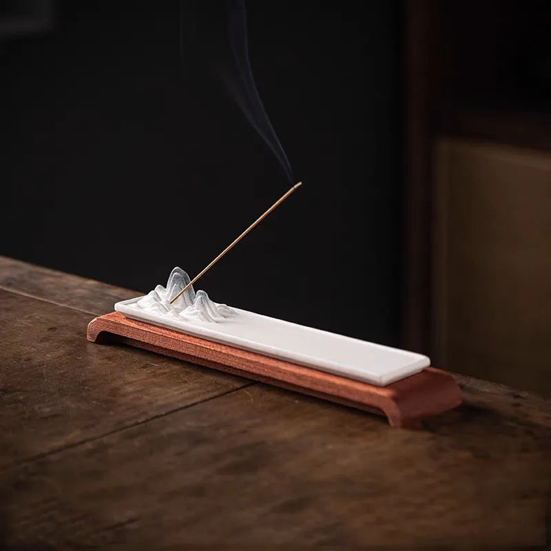 Creative Ceramic Thousand Mile Jiangshan Line Incense Burner, Indoor Bedroom Incense Pedestal, Tea Room Bedroom Decoration