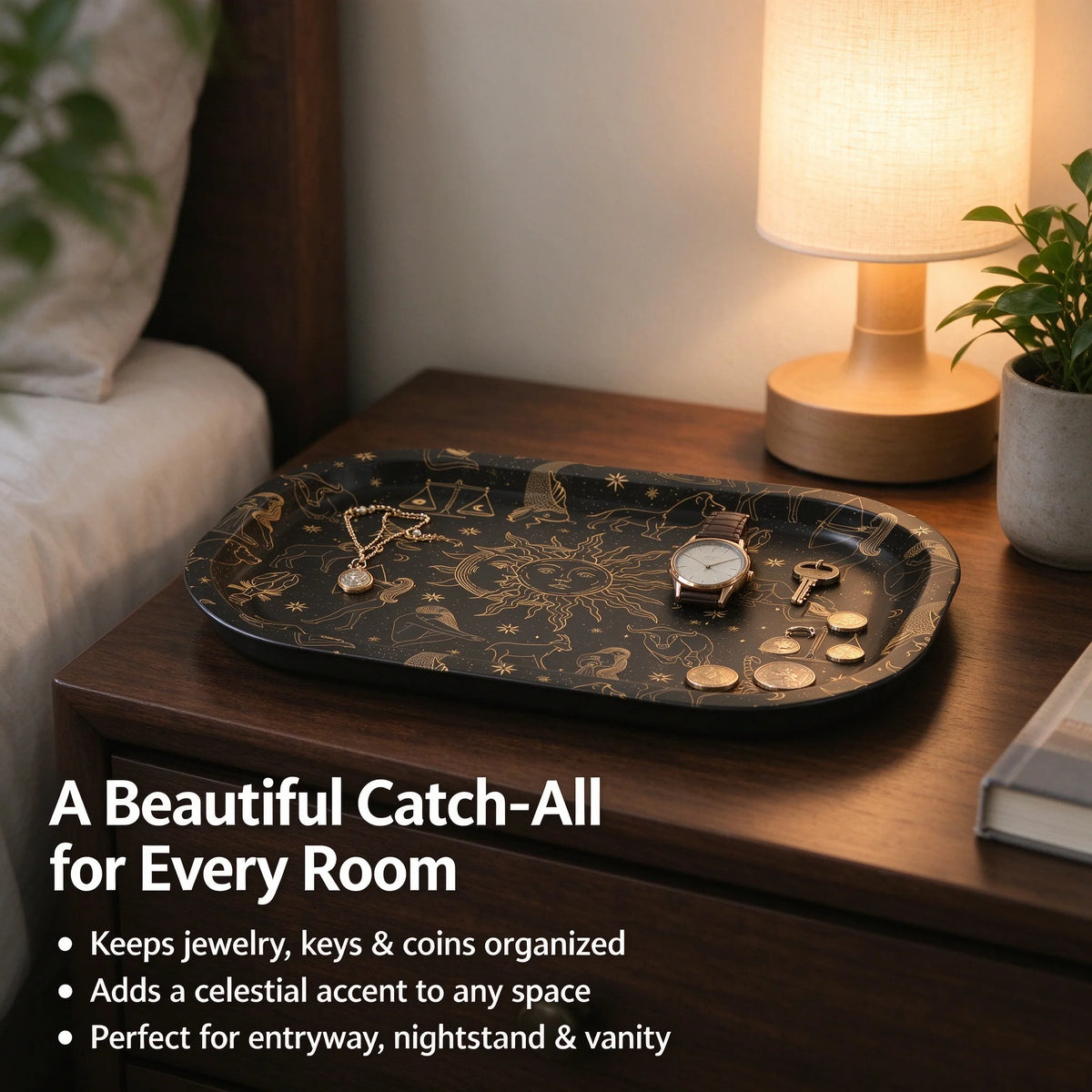 Premium Metal Rolling Tray 12 Zodiac Celestial Design Tray for Herbs & Smoking Accessories