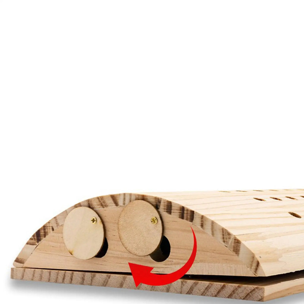Wood Neck Pillow Traditional Design Comfortable Backrest Cushion for Sauna Flight Yoga Chair