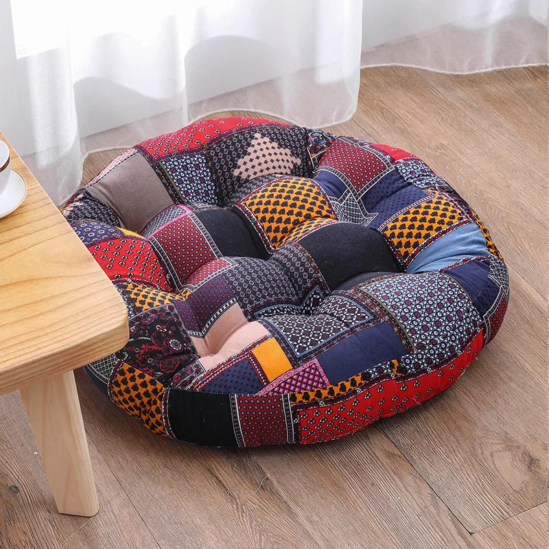 Round Floor Cushion Pillow Thickened Tatami Yoga Mat for Meditation Machine Washable Seat Cushion Office Sleeping Mat