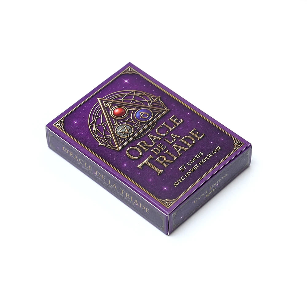 Triad Oracle Deck Mystical Divination Cards with Guidebook Ancient Eye Symbol Tarot Style Spiritual Reading Fortune Telling Medi