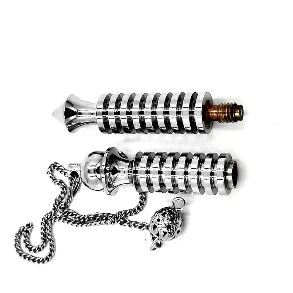 Wholesale, Metal Pendulum For Dowsing Divination Healing Spiritual Wicca Women Men Amulet Screw Shape Pendule Radiestesia Charm