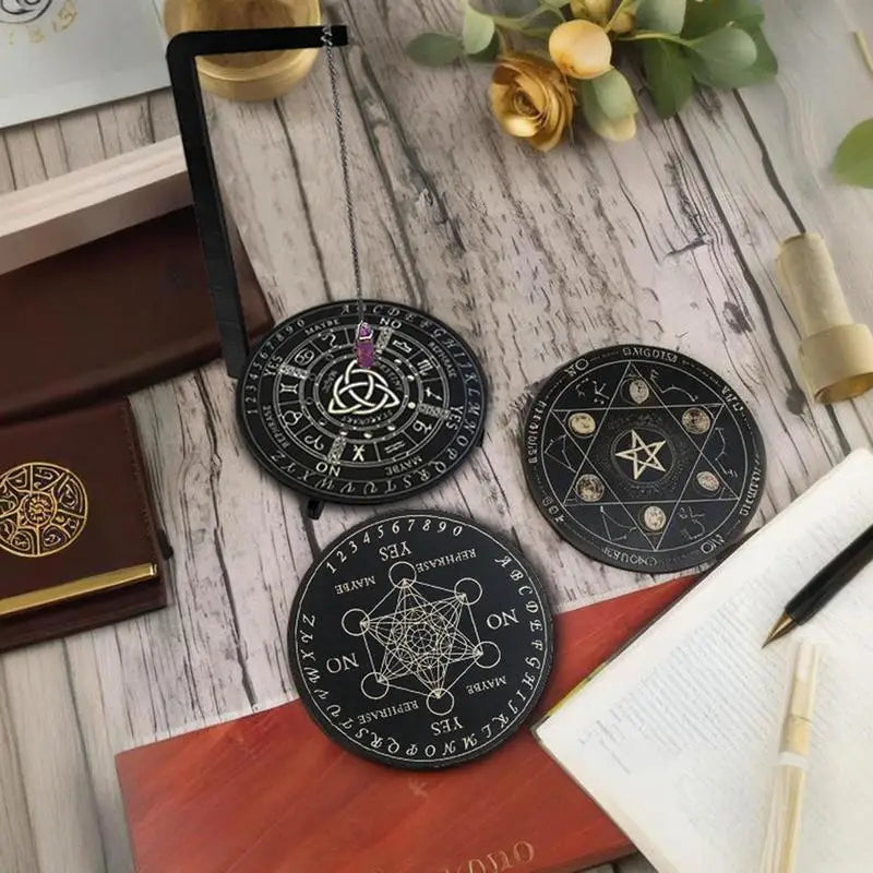 Wood Pendulum Display Stand Jewelry Crystal Display Shelf Stand Dowsing Planchette Board For Bedroom Living Room Yoga Meditation