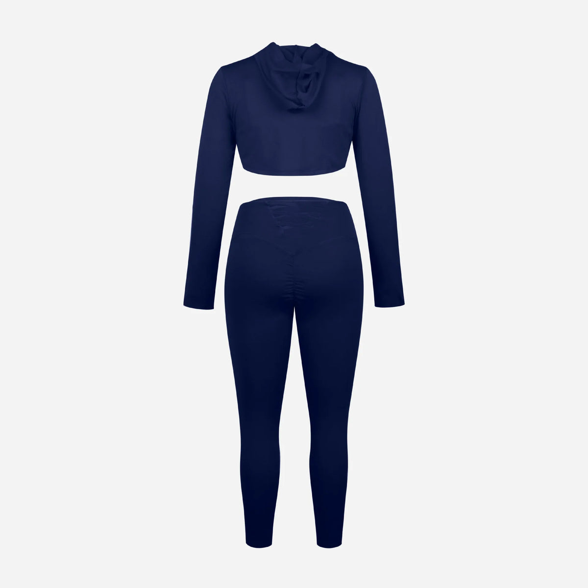 3 Pieces Women's Yoga Fitness Set - Gym Workout Long Sleeve Cropped Hoodie Active Wear Sport Tracksuit