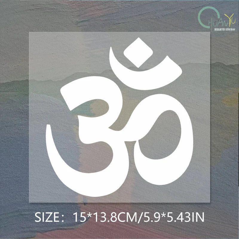 Removable Yoga Om Symbol Vinyl Sticker for Laptop, Car, Cup, andHome Decor -Meditation and Namaste Decals DlY Decoration