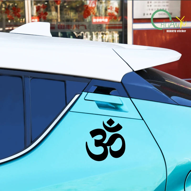 Removable Yoga Om Symbol Vinyl Sticker for Laptop, Car, Cup, andHome Decor -Meditation and Namaste Decals DlY Decoration