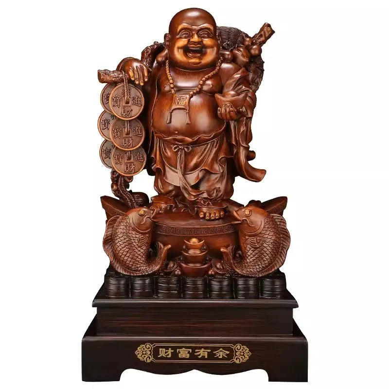 Resin Maitreya Buddha Statue, Big Belly Changing Buddha Statue, Home Living Room, Housewarming Lucky Craft Gifts