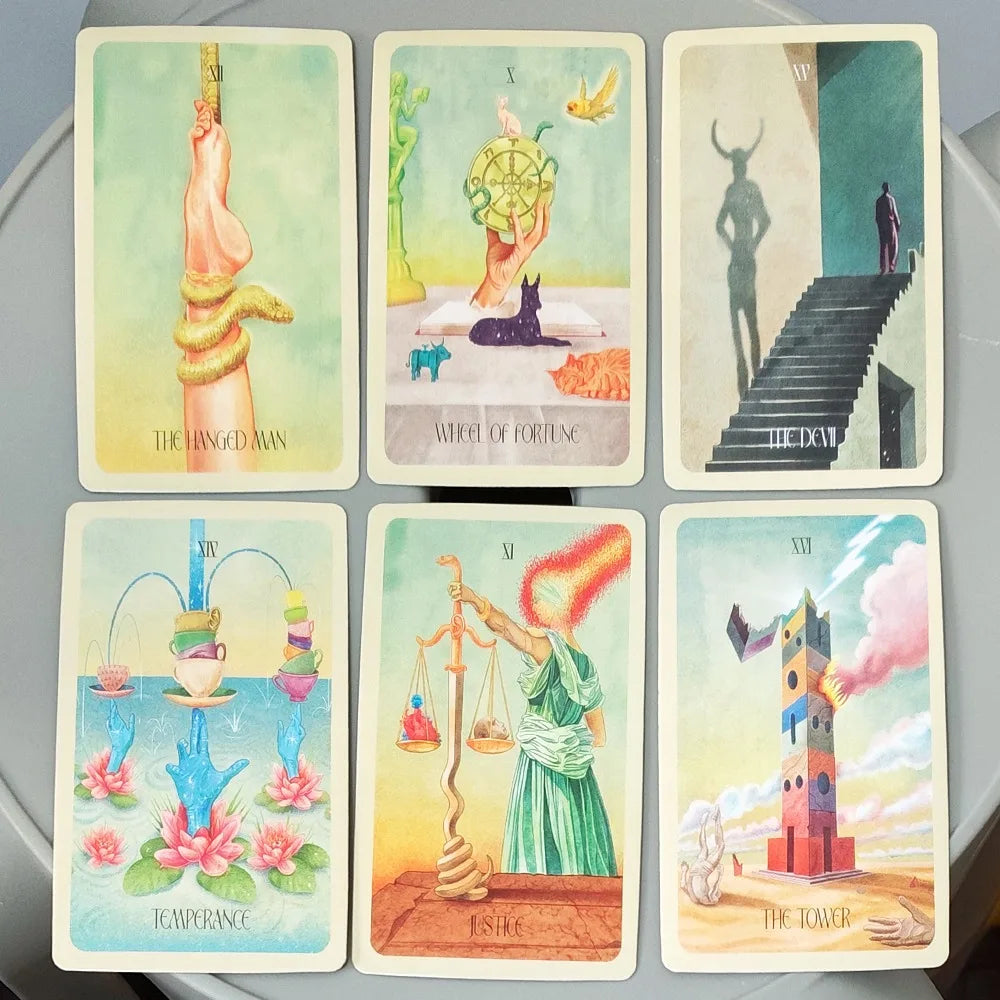 The Infinite Door Tarot Deck – 10.3*6cm 78 Mystical Tarot Cards with Dreamy Watercolor Artwork, Intuitive Guidance Cards